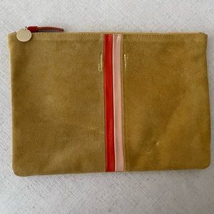 Clare V. suede flat clutch